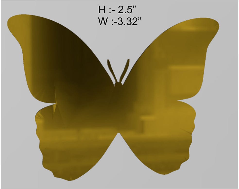 My Store ACRYLIC CUTOUT BUTTERFLY 2.5" (2PCS/PKT) ACRYLIC CUTOUT