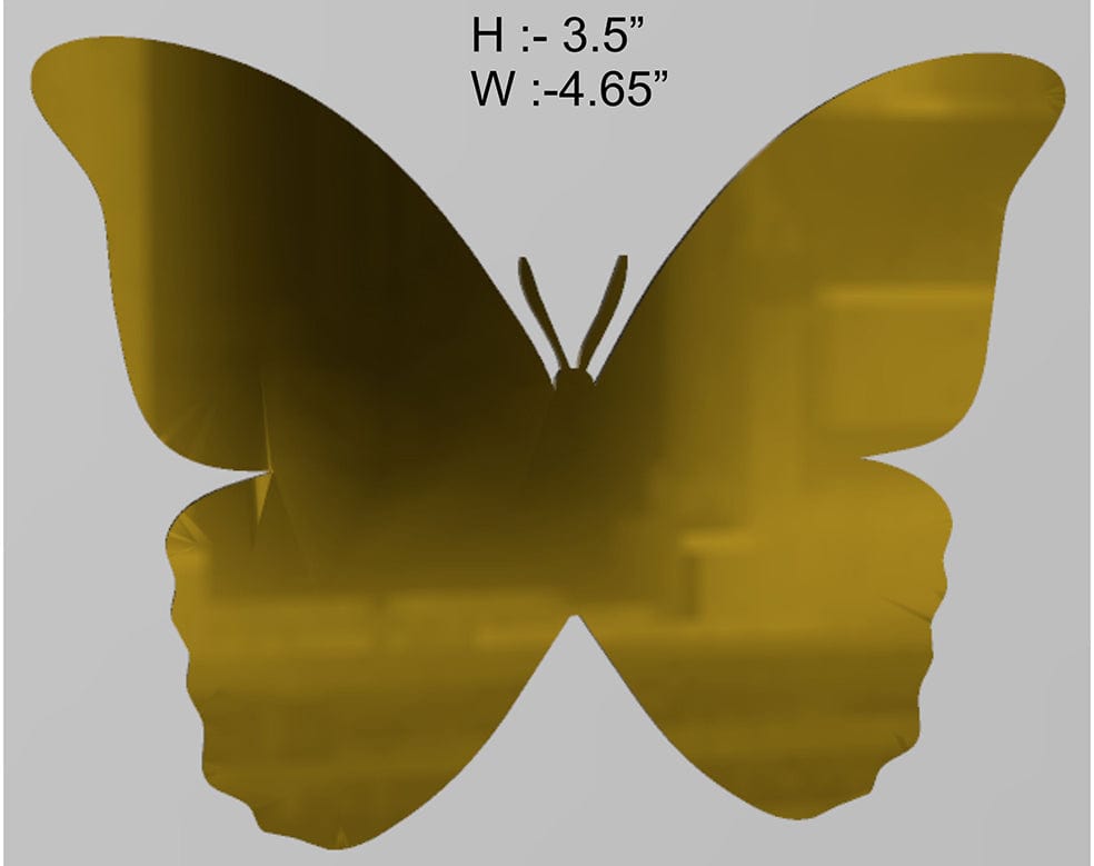 My Store ACRYLIC CUTOUT BUTTERFLY 3.5" (2PCS/PKT) ACRYLIC CUTOUT
