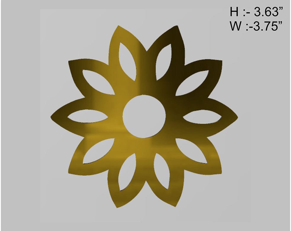 My Store ACRYLIC CUTOUT FLOWER DESIGNS (2PCS/PKT) ACRYLIC CUTOUT