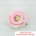 Crafteria Beige & Pink Fabric Rose Artificial flowers D02