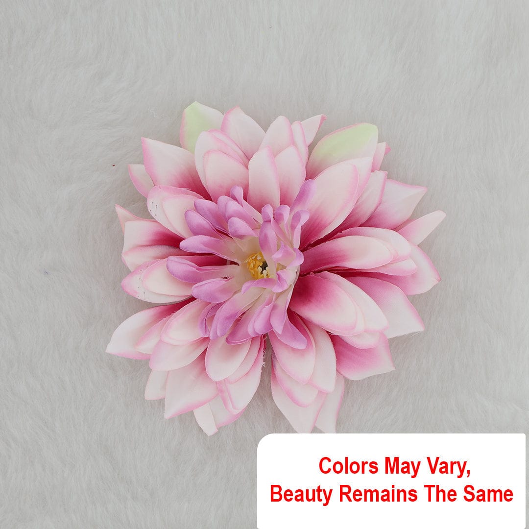 Crafteria Ivory & Peach Satin Big Artificial flowers D09