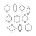 Crafteria Silver 10 In 1 Rakhi Bezels Set