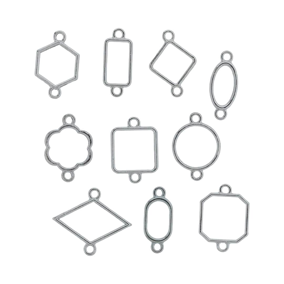 Crafteria Silver 10 In 1 Rakhi Bezels Set