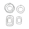 Crafteria Silver 10 In 1 Irragular Design Bezels Set
