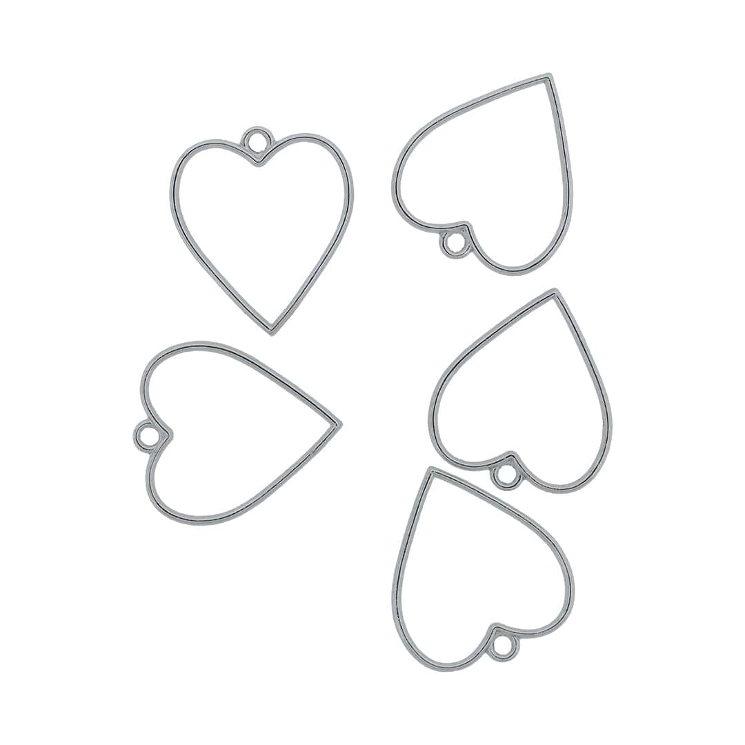 Crafteria Gold 5 In 1 Heart Bezels Set