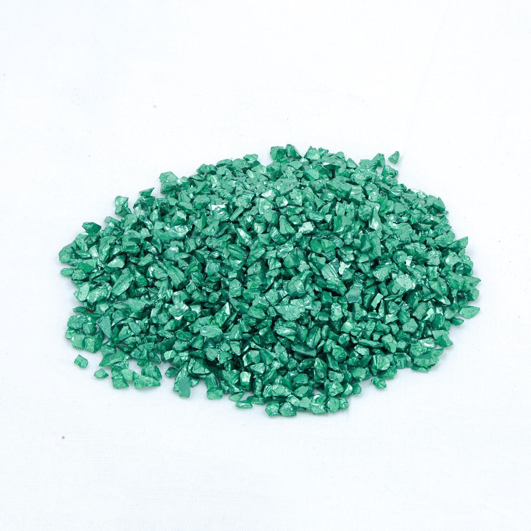 Crafteria GREEN Big Metallic Glass Granules (500Gms)