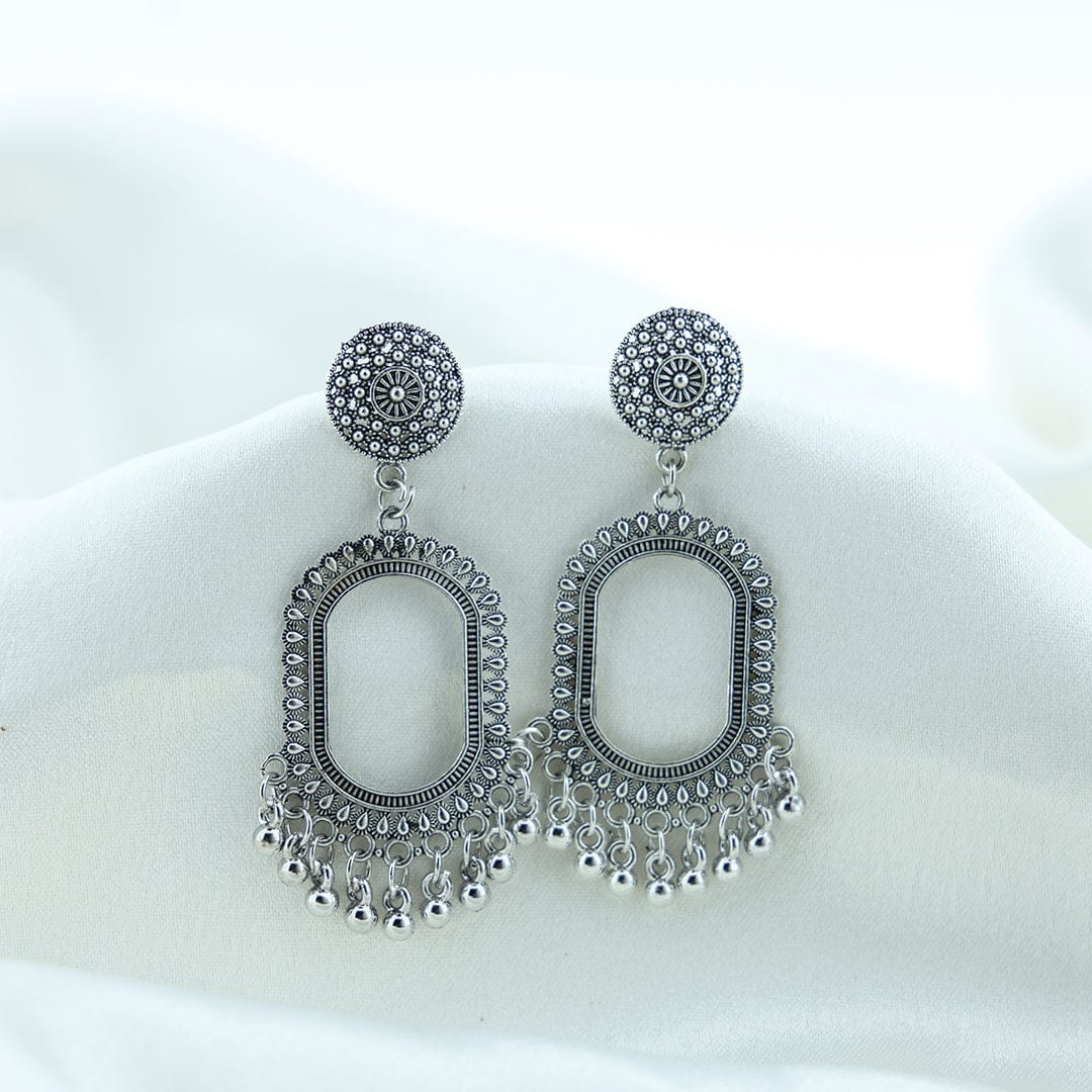 Crafteria Oxidized Silver Jhumka Design 25