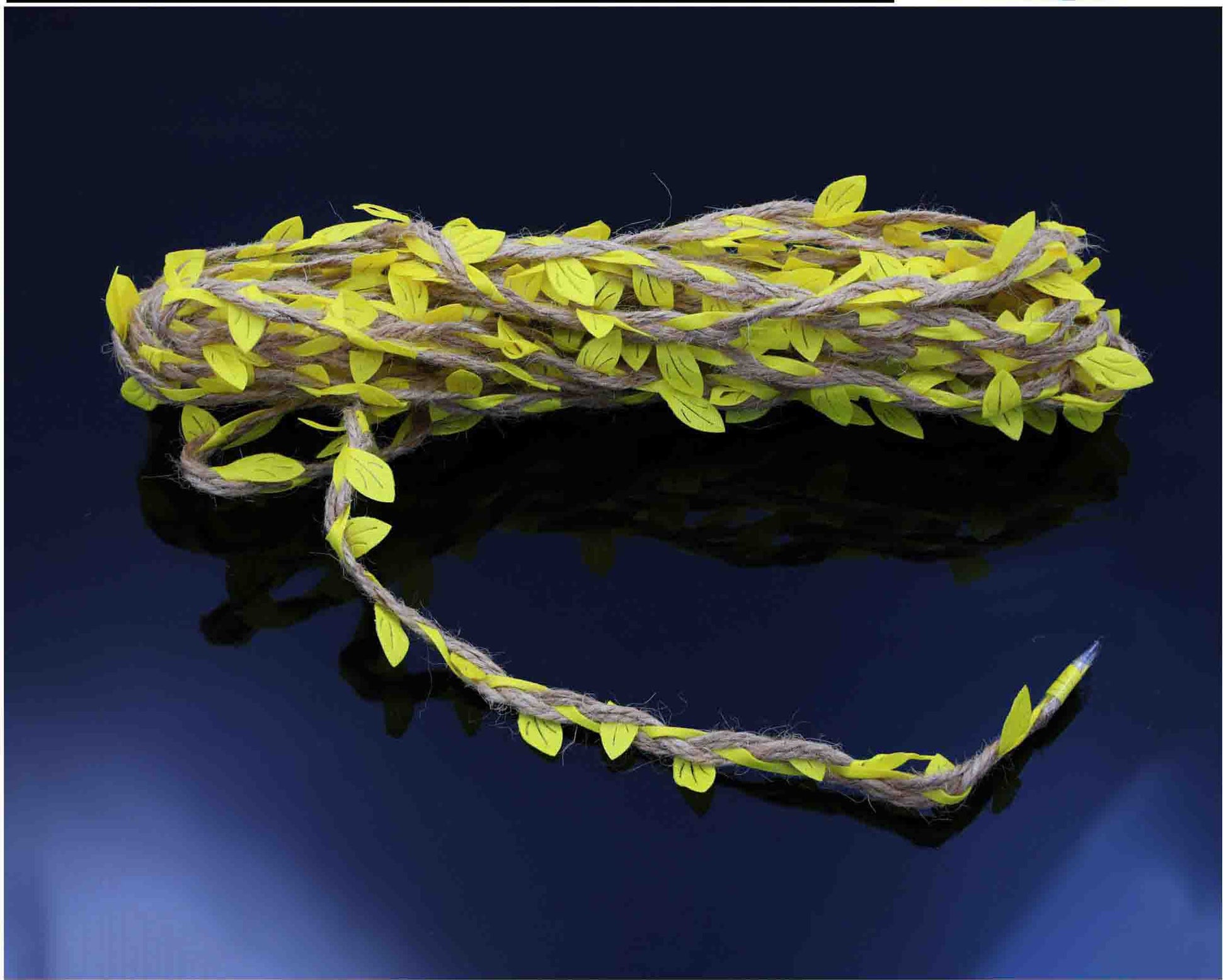My Store JUTE DORE Jute Dore With Yellow Leaf