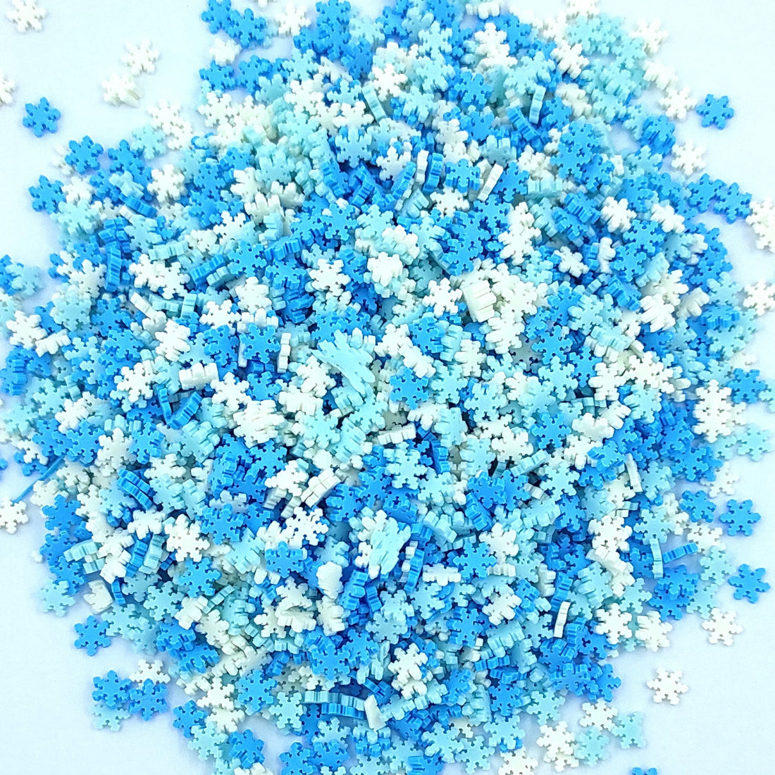 My Store Snowflakes White & Blue Shape Polymer Chips