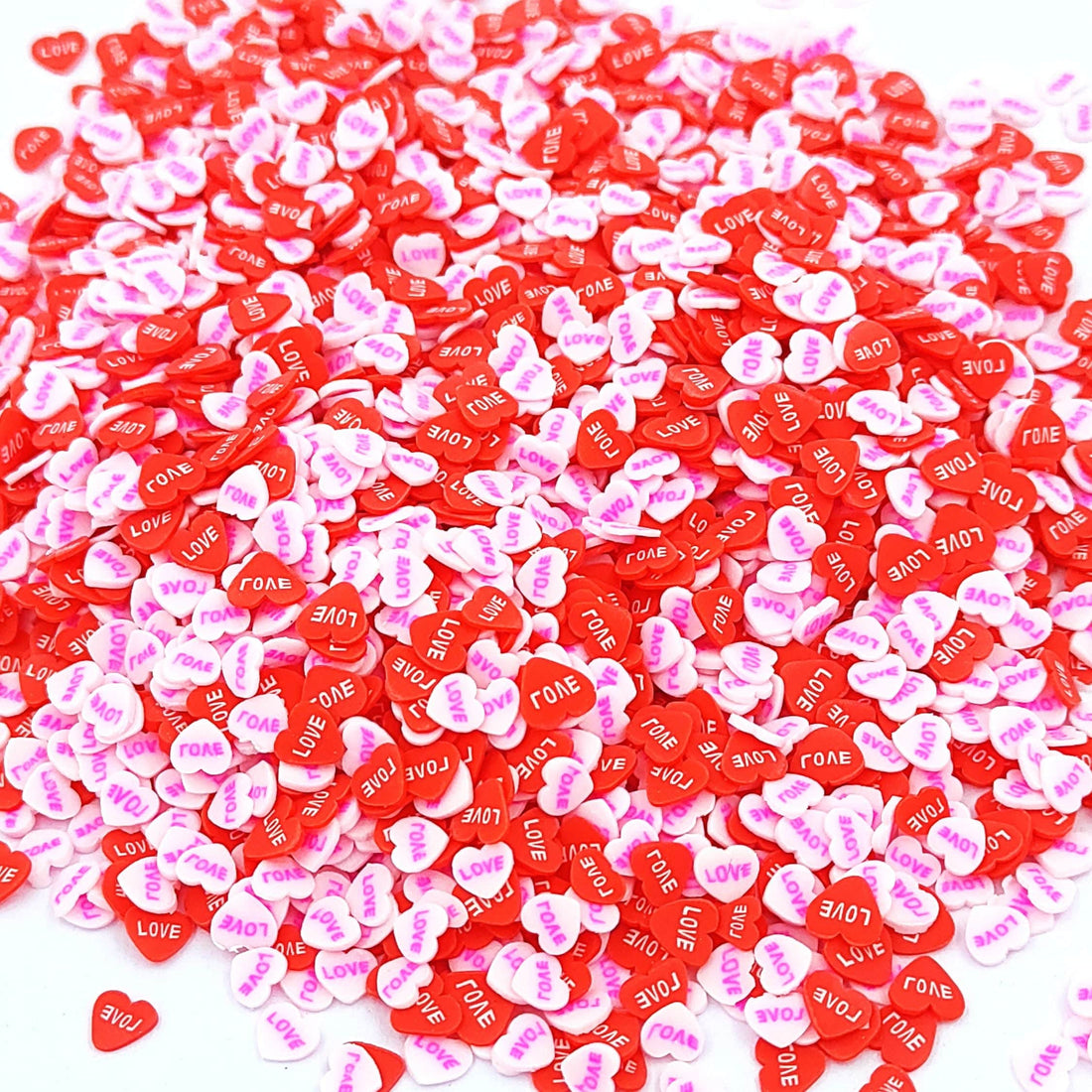 My Store Heart Shape With Love Text Polymer Chips