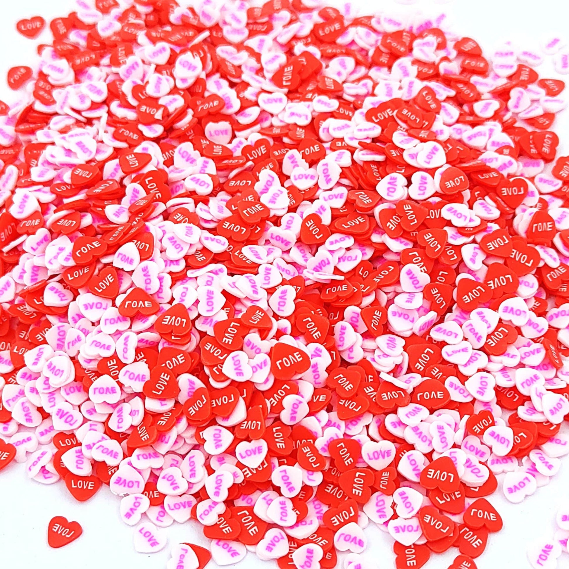 My Store Heart Shape With Love Text Polymer Chips