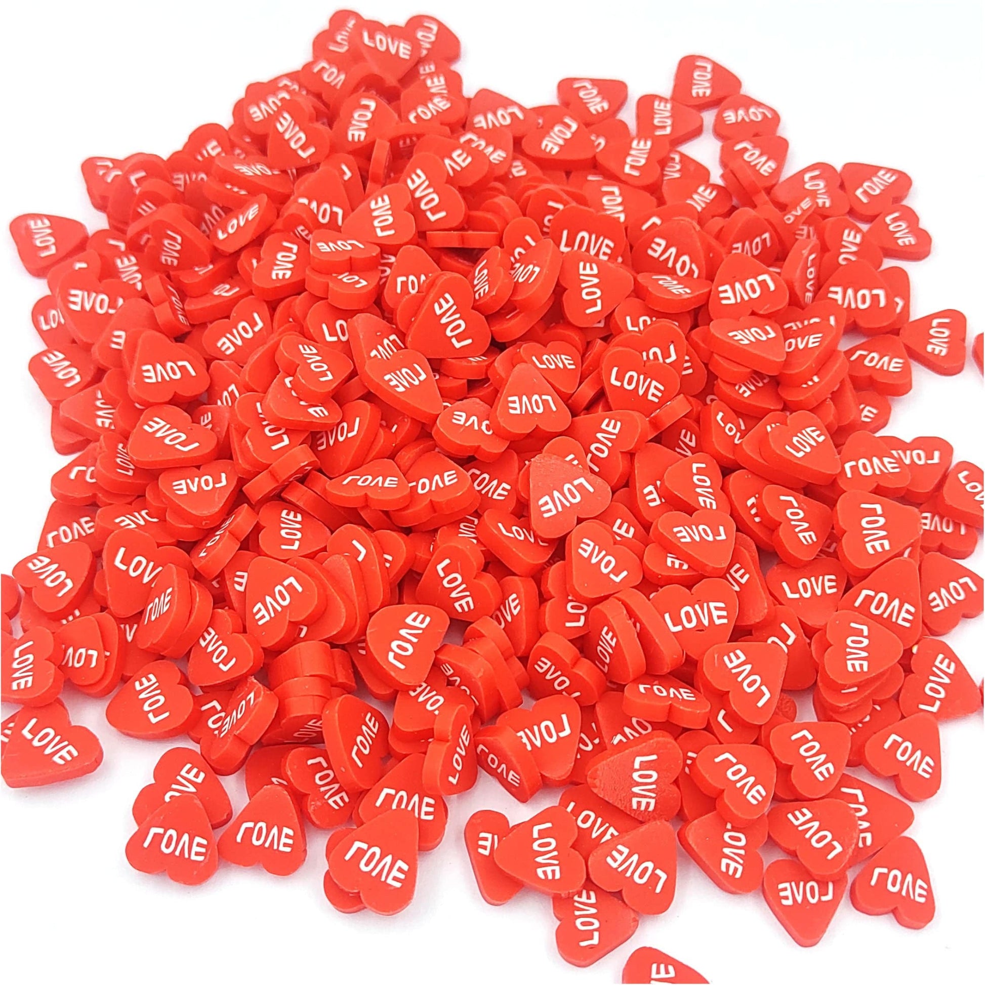 My Store Heart Shape With Love Text Big Polymer Chips