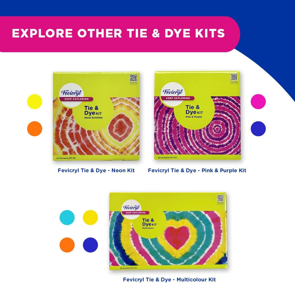 Pidilite Fevicryl Tie & Dye Kit - Pink & Purple