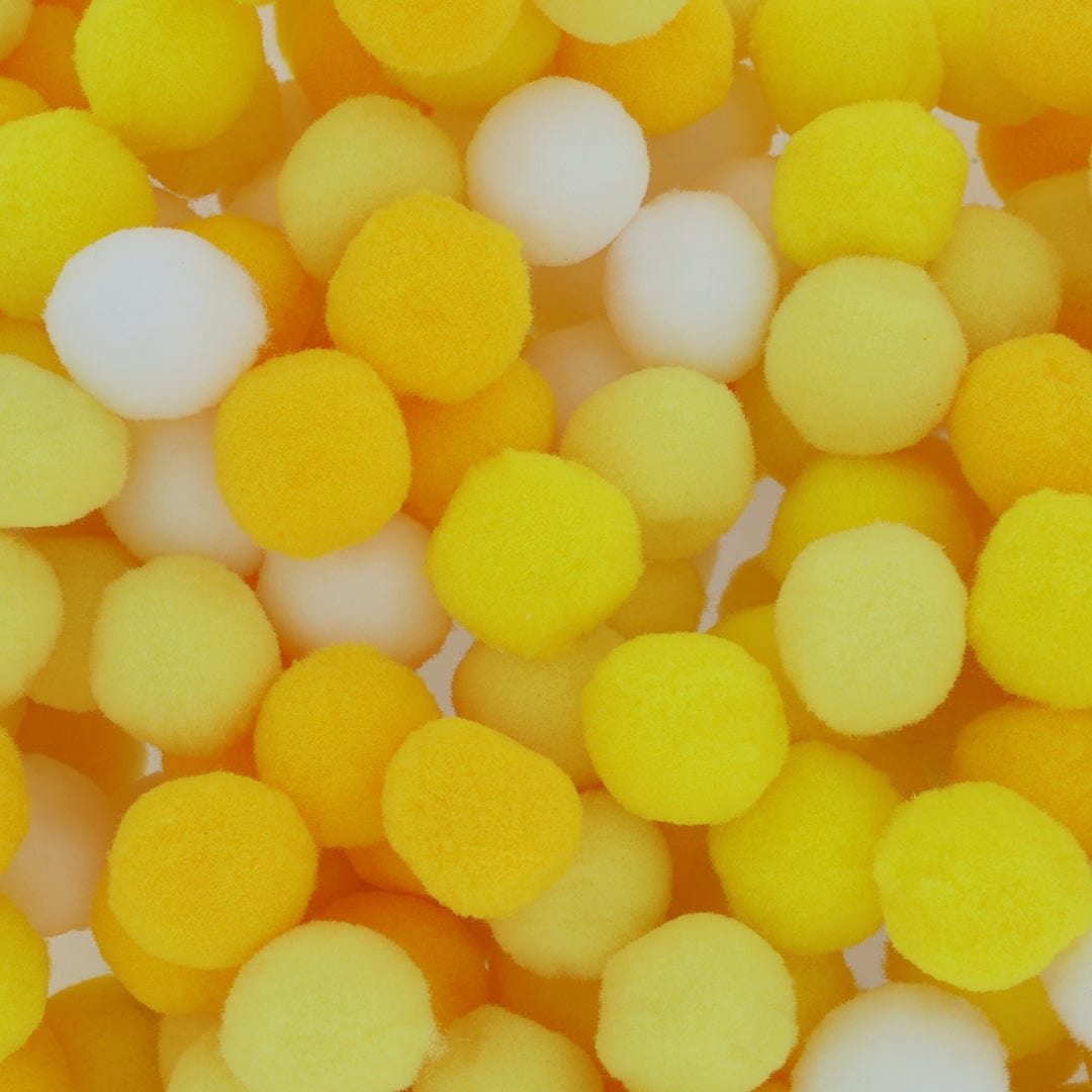 Crafteria Orange & Yellow Monochrome 3 Cm Pom Pom Heavy