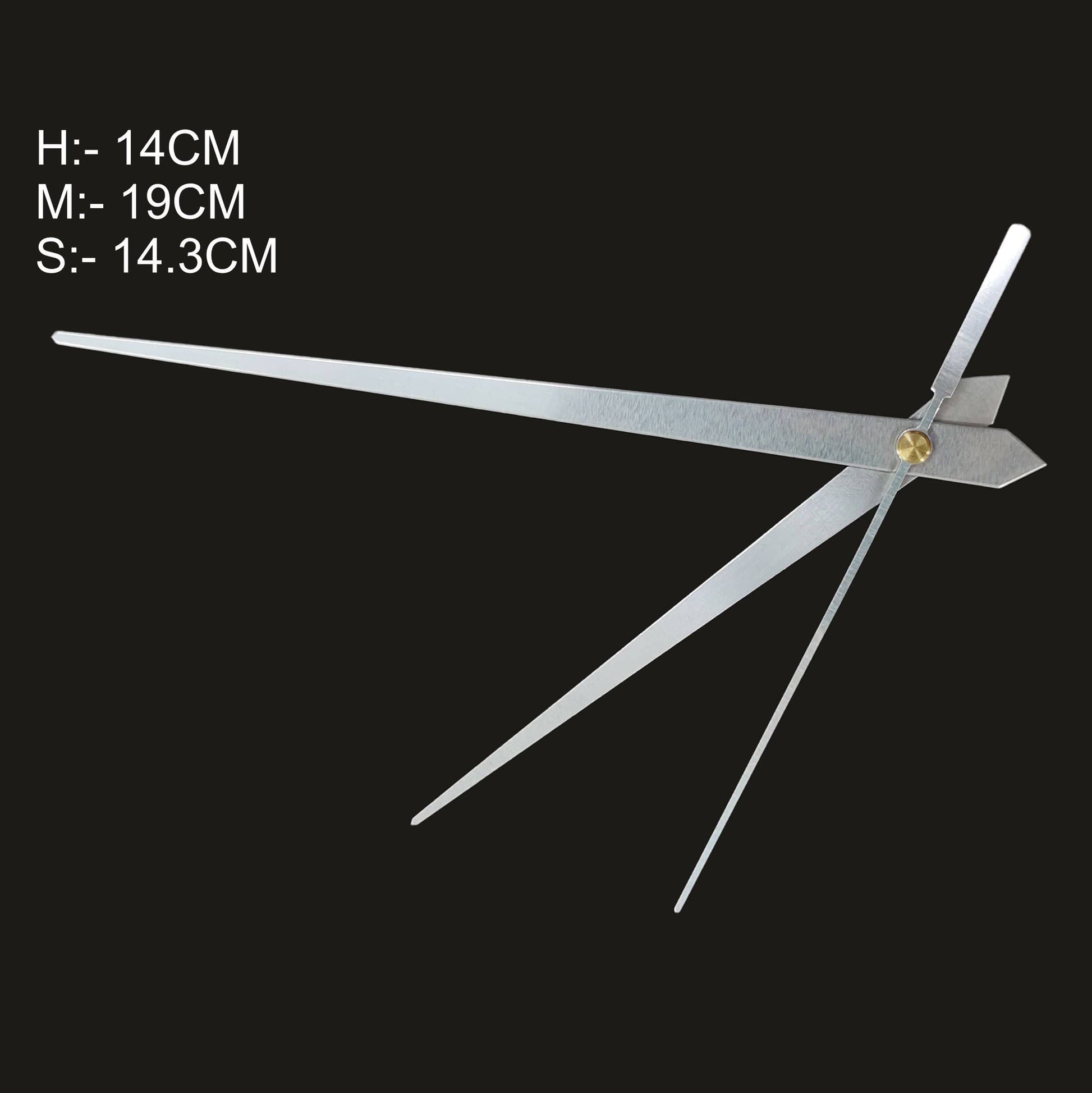 Crafteria BIG / SILVER Pointed Clock Needles