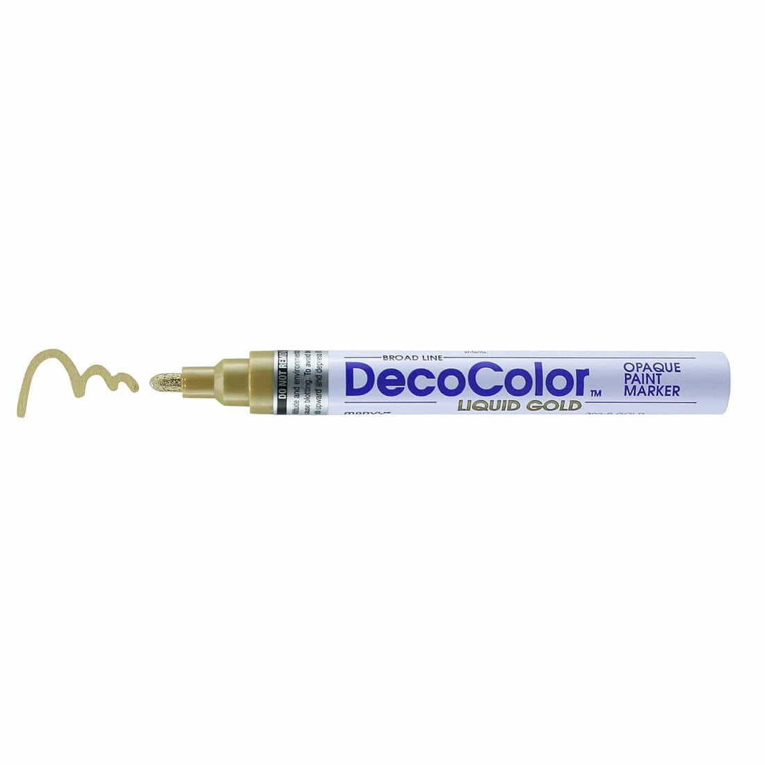 MARVY UCHIDA GOLD (Liquid Gold) Deco Color Broad Line Opaque paint Marker
