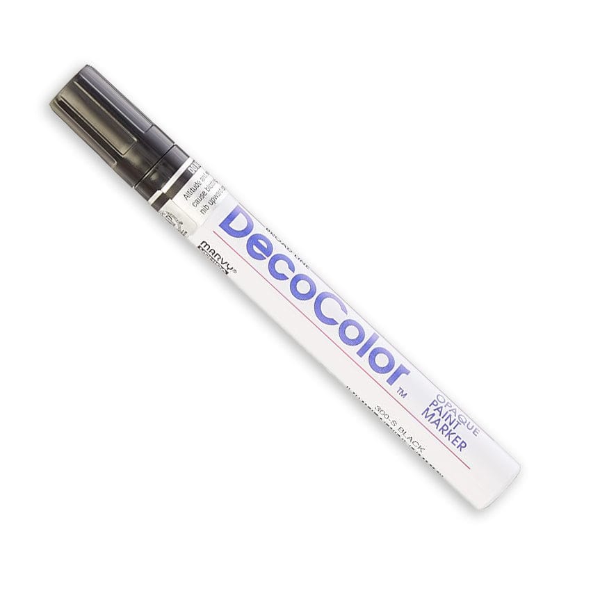 MARVY UCHIDA BLACK Deco Color Broad Line Opaque paint Marker