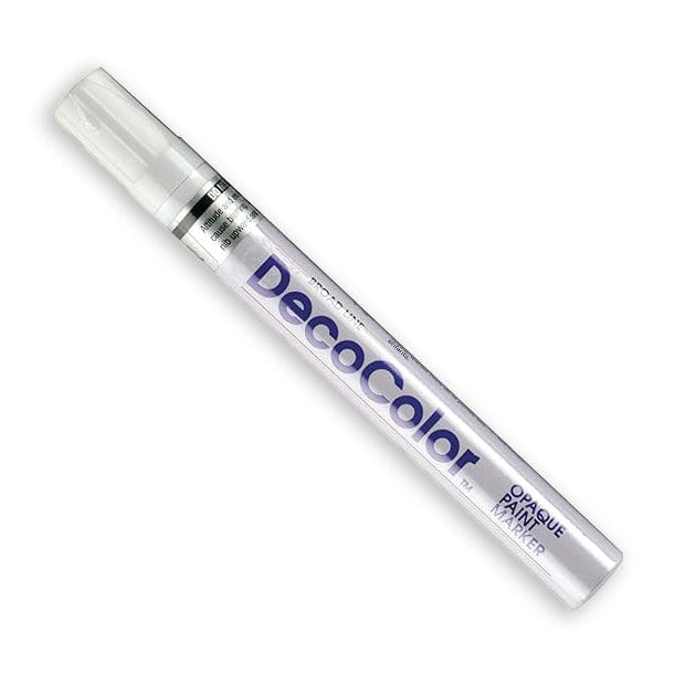 MARVY UCHIDA WHITE Deco Color Broad Line Opaque paint Marker