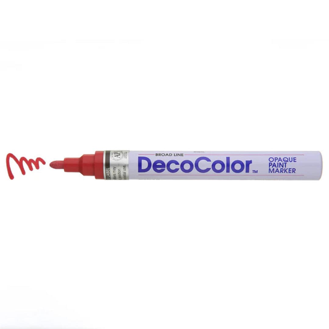MARVY UCHIDA RED Deco Color Broad Line Opaque paint Marker