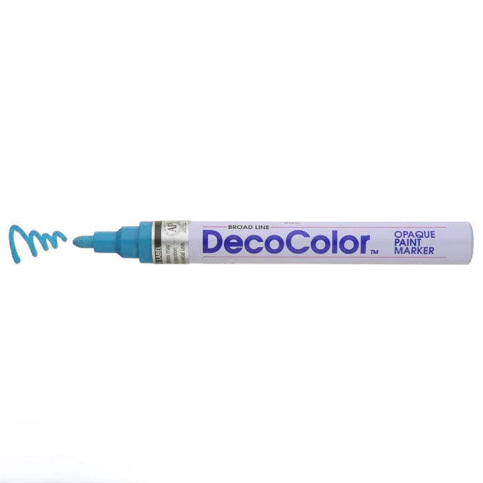 MARVY UCHIDA LIGHT BLUE Deco Color Broad Line Opaque paint Marker