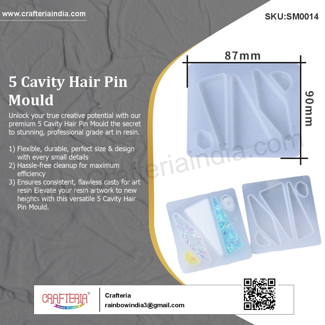 My Store Silicon Mould 5 IN 1 HAIR PIN MOULD