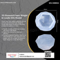 My Store Silicon Mould 3D Diamond Paper Weight & Candle D06 Mould