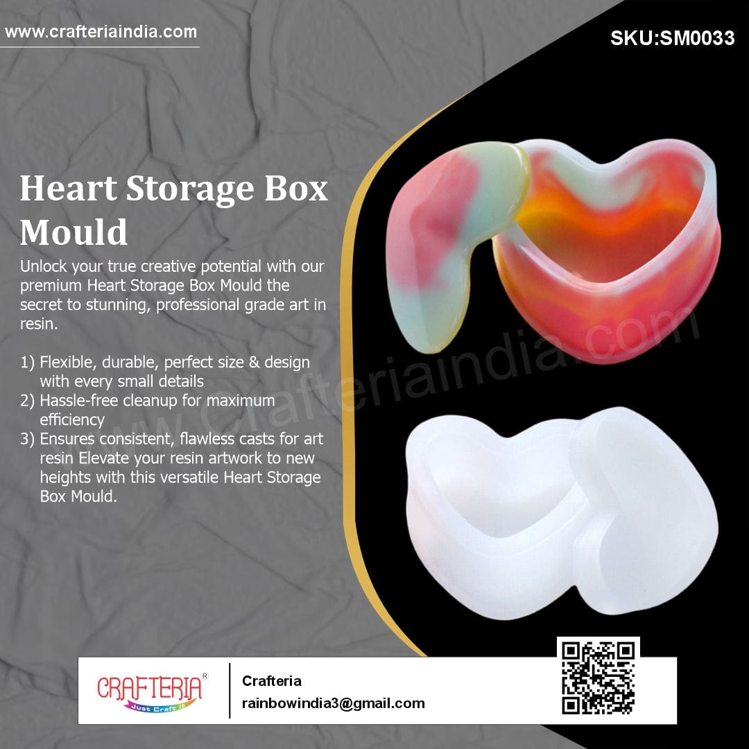 My Store Silicon Mould Heart Storage Box Mould