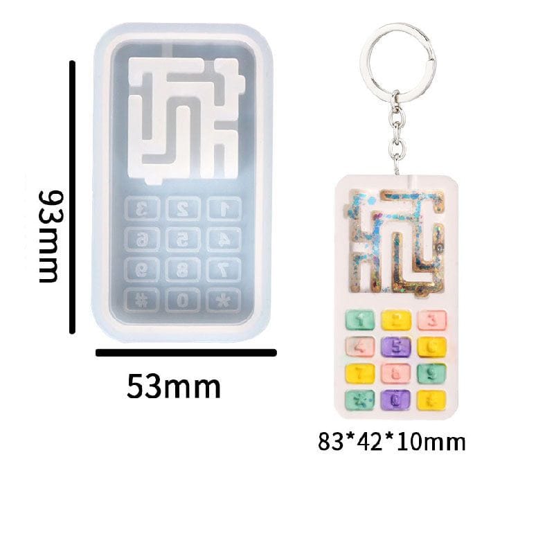 My Store Silicon Mould Mini Mobile Style Labyrinth Game Mould