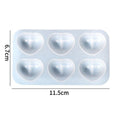 My Store Silicon Mould 6 Cavity Plum Shape Heart Mould