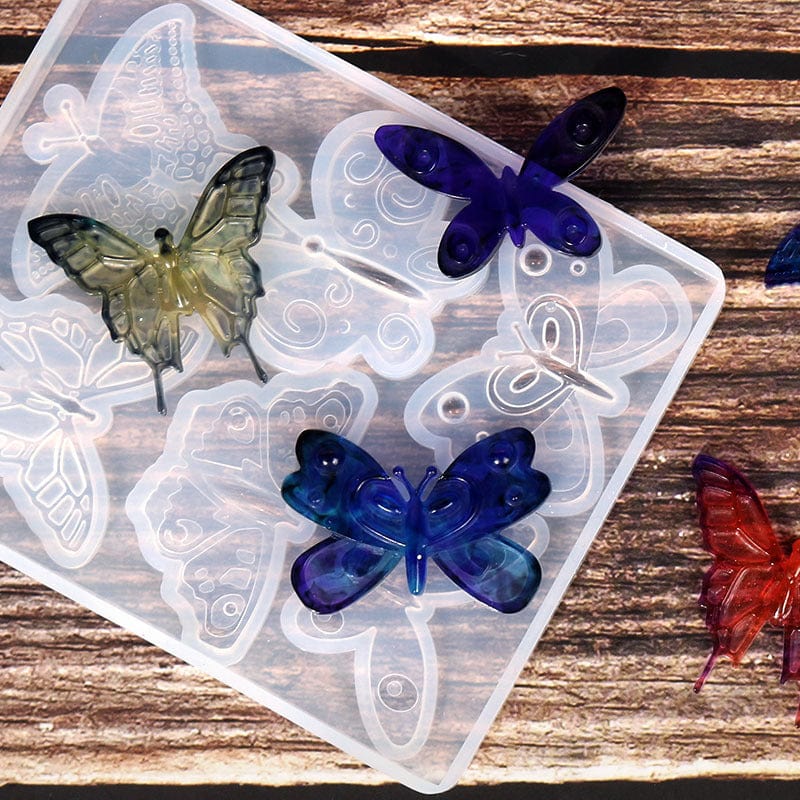 My Store Silicon Mould 6 Cavity 3D Butterfly Mould