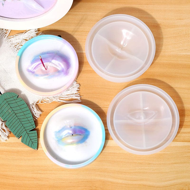 My Store Silicon Mould Eye Incense Stick Stand & Plate Mould