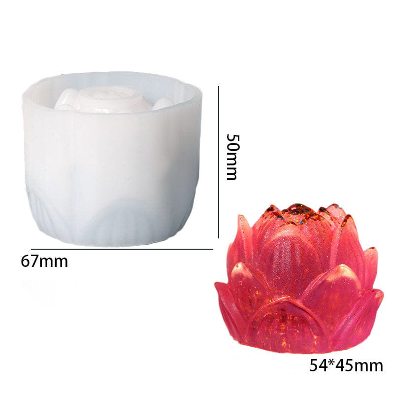 My Store Silicon Mould 3D Lotus Candle Mould