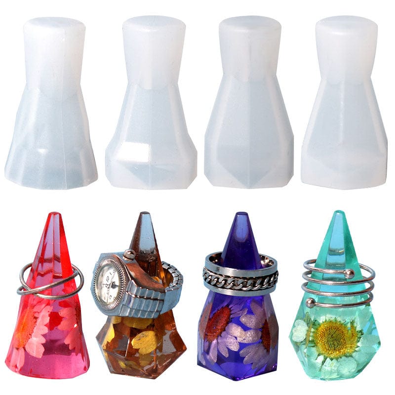 My Store Silicon Mould Cone Shaped Ring Holder & Candle Mould Design No 2
