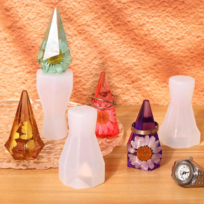 My Store Silicon Mould Cone Shaped Ring Holder & Candle Mould Design No 4