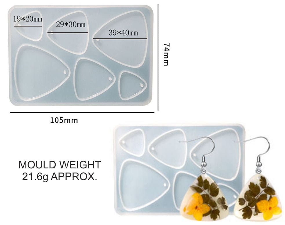 My Store Silicon Mould 6 IN 1 PLECTRUM JEWELLERY & KEYCHAIN MOULD