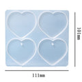 My Store Silicon Mould 4 Cavity Heart Rakhi ,Lumba ,Jewellery & Clip Mould