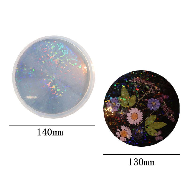 My Store Silicon Mould Holographic Round Coaster Mould