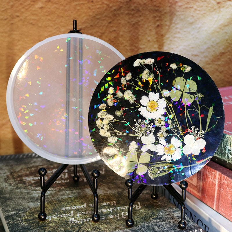 My Store Silicon Mould Holographic Round Coaster Mould