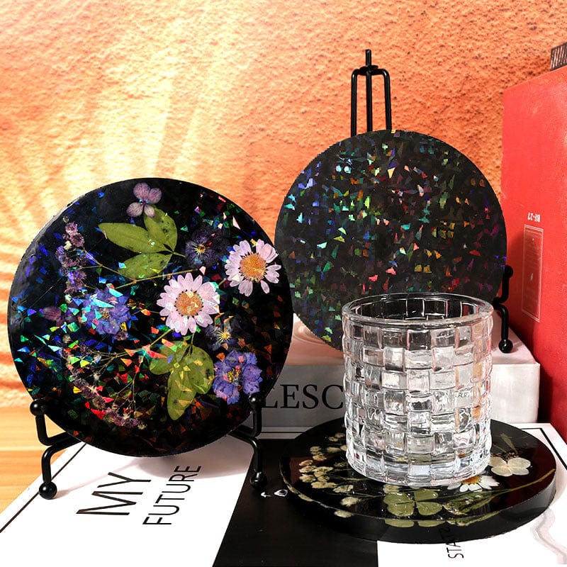My Store Silicon Mould Holographic Round Coaster Mould