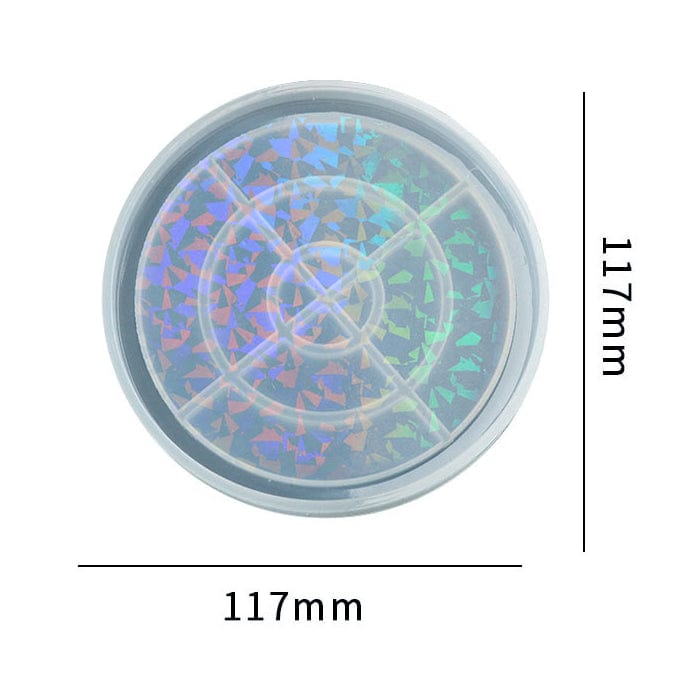 My Store Silicon Mould Holographic Big Round Trinklet Coaster Mould