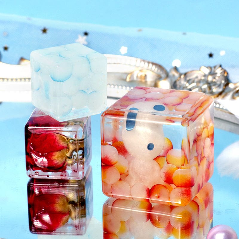 My Store Silicon Mould 10.6 Cm Cube Shaped Paper Weight Mould