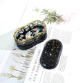 My Store Silicon Mould Oval Shaped With Mosaic Texture Storage Box