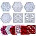 My Store Silicon Mould Hexagon With 3D 6 Corner Star Coaster Mould Design No : 1