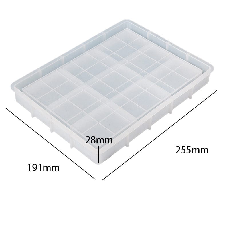My Store Silicon Mould Rectangle Chess Board Texture Trinklet Tray Mould