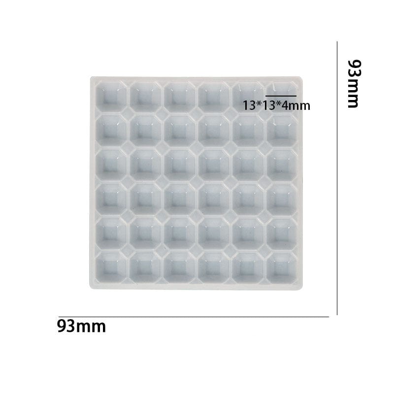 My Store Silicon Mould 36 Cavity Octagon Diamond Mosaic Mould For Recasting & Lippan Art