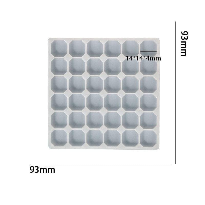 My Store Silicon Mould 36 Cavity Octogan Mosaic Mould For Recasting & Lippan Art