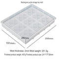 My Store Silicon Mould Rectangle Puzzle Design Storage Tray Mould