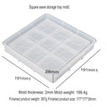 My Store Silicon Mould Square Wave Design Storage Tray Mould