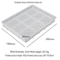 My Store Silicon Mould Rectangle Checkered (Katli) Design Storage Tray Mould