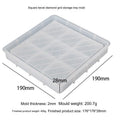 My Store Silicon Mould Square Checkered (Katli) Design Storage Tray Mould